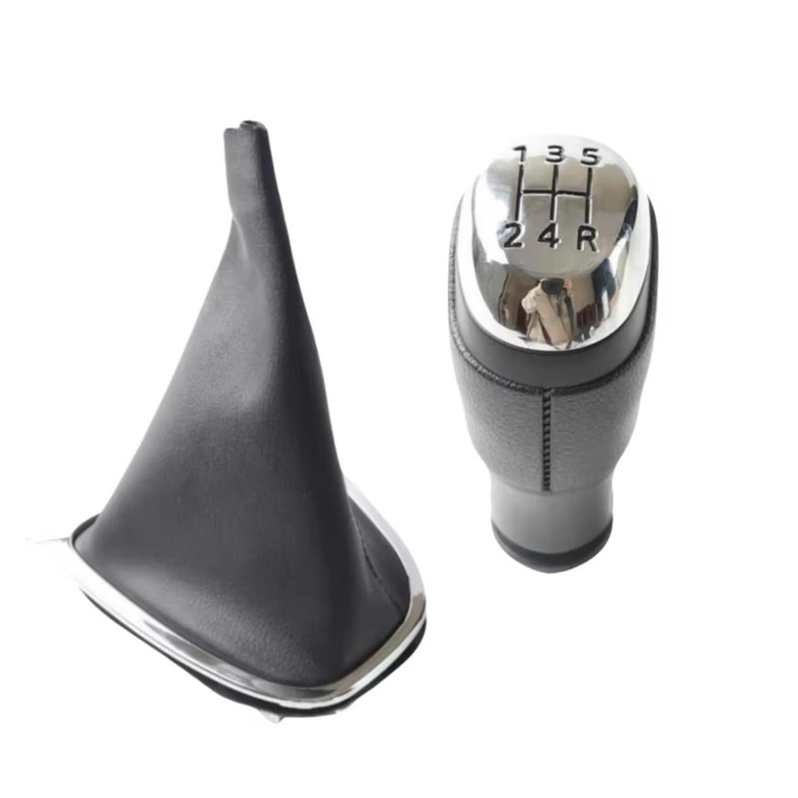GHQFROP Transmission Gear Shift Knob for Clio Mk4 IV 2012-2020 5/6 Speed Gear Shift Knob Lever Shifter Pen Gearbox Gaiter Boot Collar Car Gear Stick Knob(A Set 1)