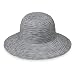 Wallaroo Women's Petite Scrunchie Sun Hat - UPF 50+ - Crushable, Grey/White Dots - Made for Small Heads! (55 cm)