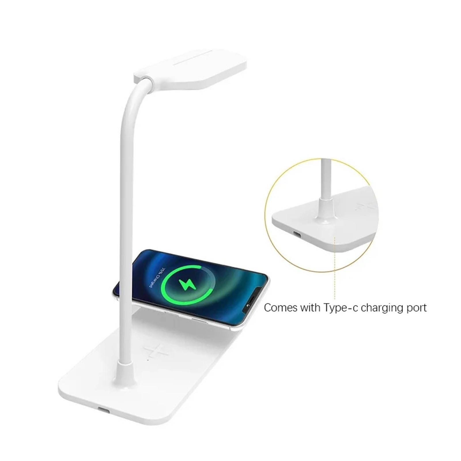 Lampada da scrivania a LED con caricabatterie wireless e presa USB