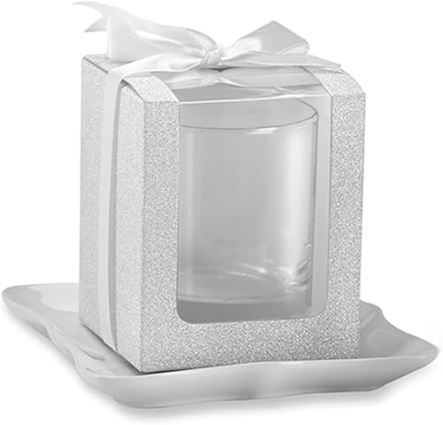 Miniatura 2 de Kate Aspen Silver Shimmer - Caja de regalo de 9 onzas sin tallo, para adultos, caja de almacenamiento para copas de vino, regalos de propuesta de