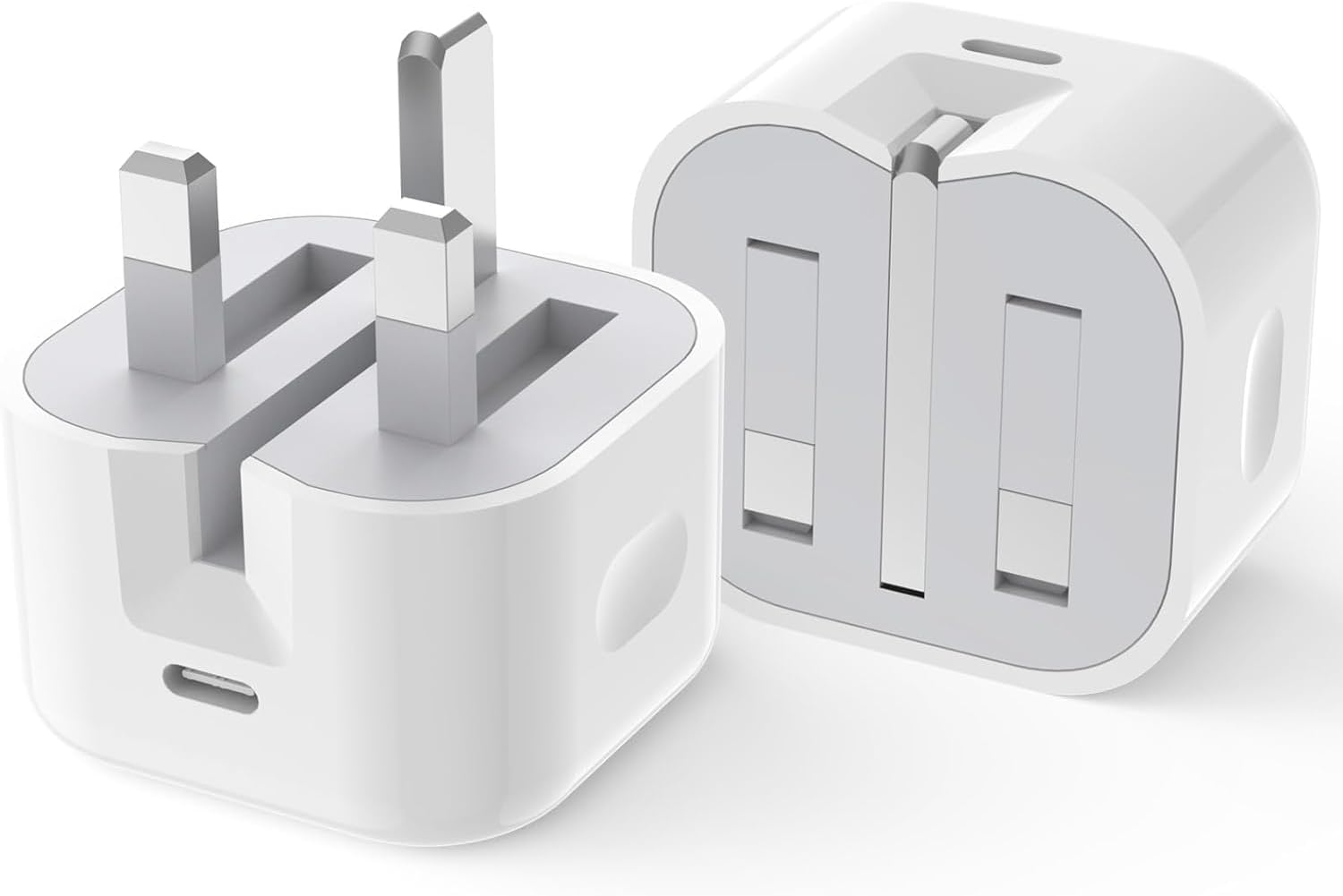USB C Plug,Apple Plug USBC iPhone Charger 20W USB-C Power Adapter UK Folding Fast Charge for i Phone 17 Pro Max Air 16e 16 Plus Pro Max 15 14 13 12 11 Watch iPad A16 10th 11th,Fold Type C Port Plugs