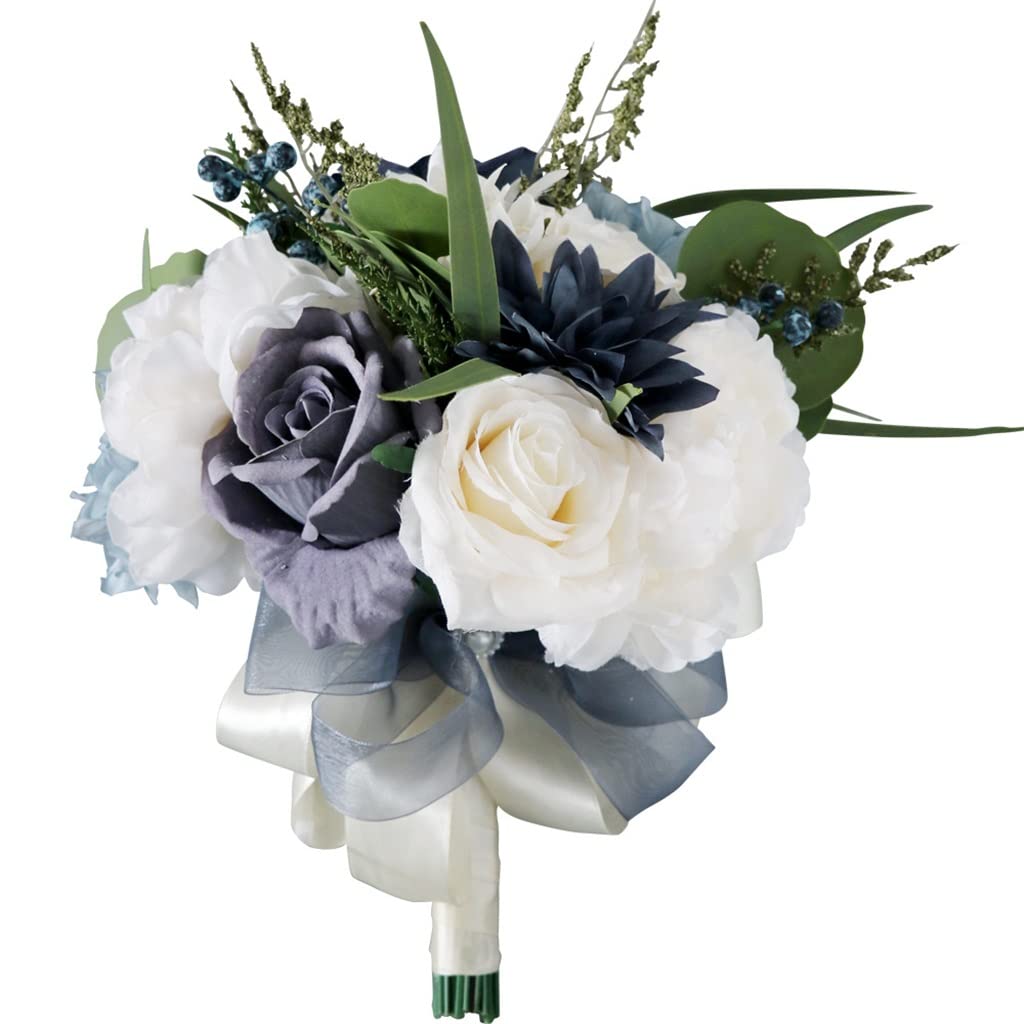 Bouquet di Rose Artificiali da Sposa (Diametro 25 * 30 cm)