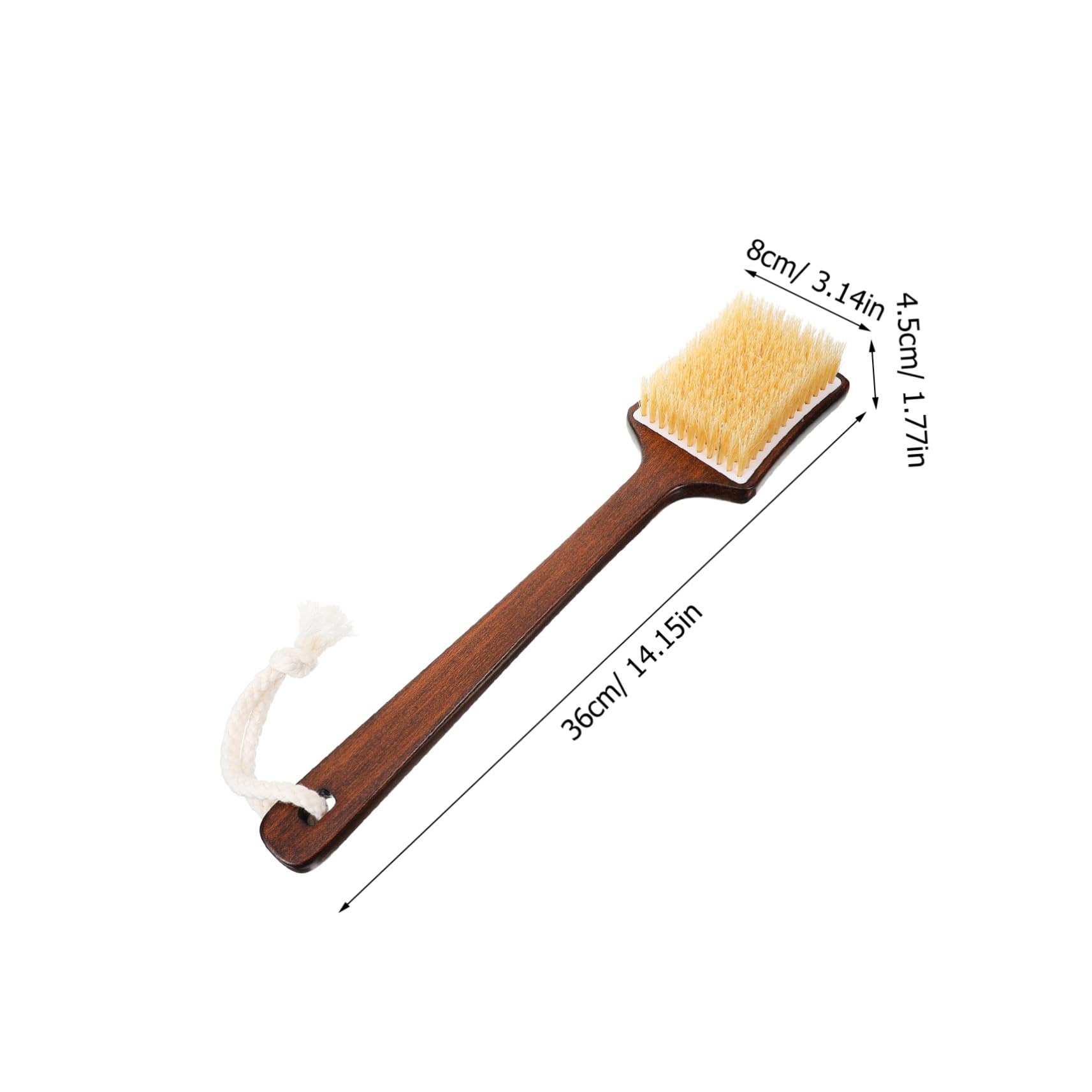 Homoyoyo Cepillo de Baño de Mango de Madera con Cerdas de Cerda para Ducha Exfoliante Corporal para Espalda Difícil de para Hombres y Mujeres