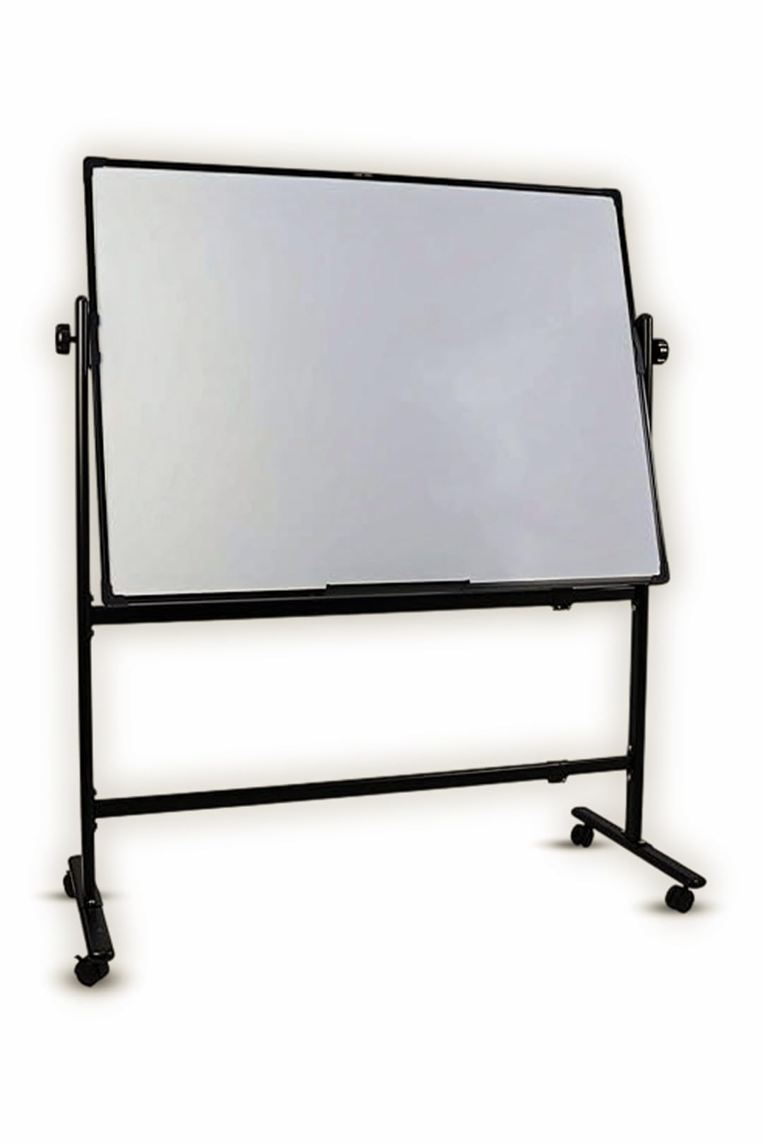 White Rolling Double Sided Free Standing Adjustable Board for Home Office School with Wheels (120 x 90cm)