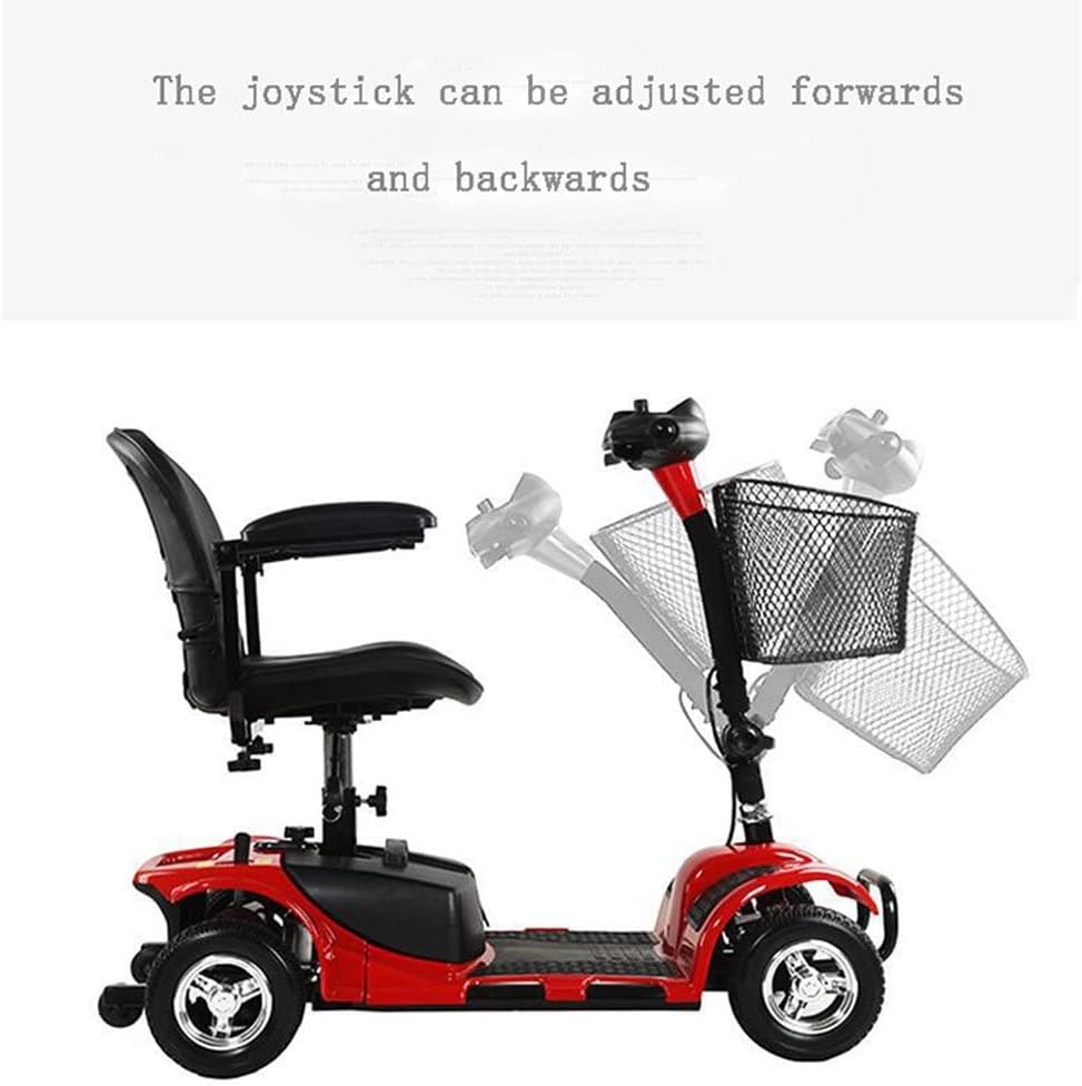ENGWE 4 Wheel Powered Mobility Scooter for Seniors, All Terrain 10 Miles Long Range Electric Wheelchair Device for Elderly Adults Travel, with Basket & Folding Chair : Health & Household