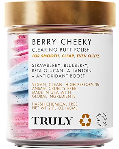 Truly Beauty Berry Cheeky Clearing Butt Polish Gentle Acne Body Scrub - Bacne And Acne Body Wash - Exfoliating Body Scrub And Bum Acne Treatment - Butt Acne Clearing Treatment And Butt Scrub - 2 Oz #TOP19