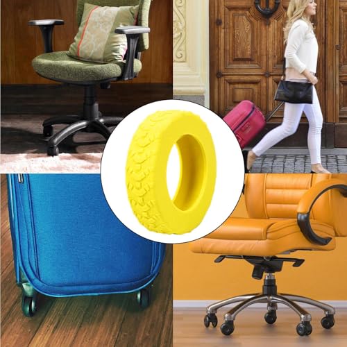 Luggage Wheel Protector Covers, 8X Carry Luggage Wheels Protector Cover, Protective Luggage Wheel Cover, Suitcase Wheels Chair Wheel Protective Covers4