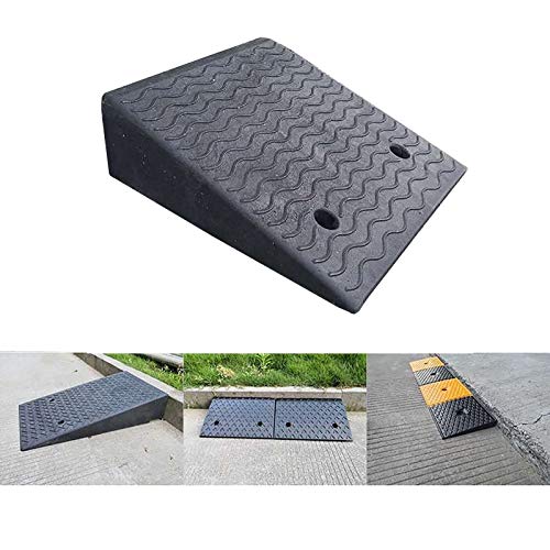 Rampa de bordillo portátil ligera y resistente HONGKEFIT para entrada y muelle de carga, hecha de plástico y caucho miniatura 1