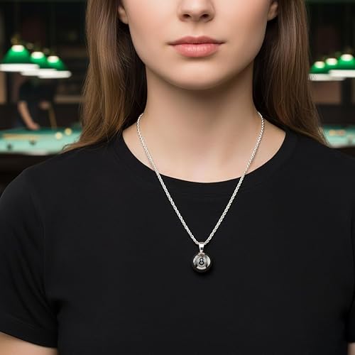 Miniatura 2 de US Jewels Colgante de plata de ley 925 para mujer, 8 bolas, 8 bolas, 0.512 in, Metal