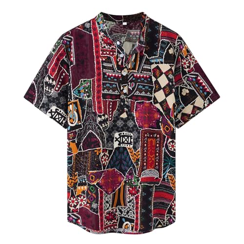 Camisas Hombre Manga Corta Camisa Hawaiana Hombre 100% Algodón