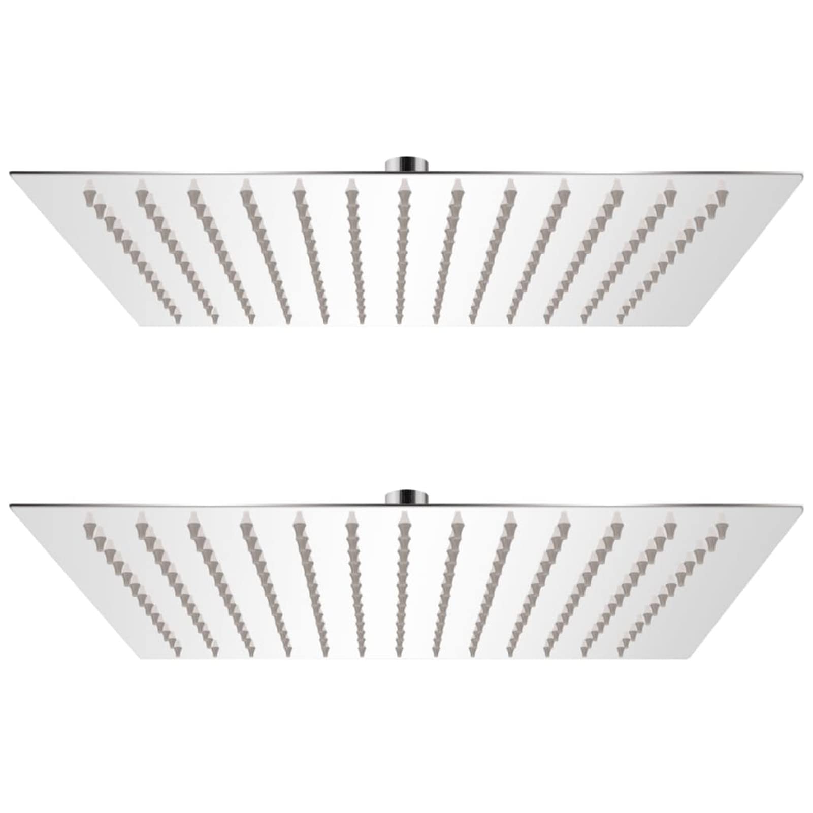 ZEYUAN Cabezal de Ducha Efecto Lluvia 2 uds, Rociador Ducha, Ducha Lluvia, Alcachofa Ducha, Duchas De Baño Alcachofa Lluvia, Recambios Columna Ducha, Acero Inoxidable 25x25 cm