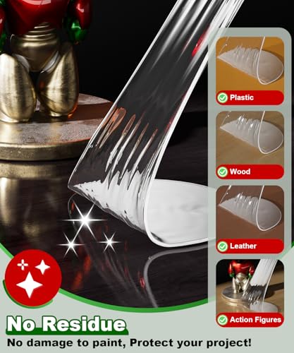 Cosygo Extra Large 1.18" Mounting Putty for Walls No Damage, Clear Removable Gel Glue Sticky Poster Dots Museum Sticky Tack, Strong Double Sided Tape Fits Picture Craft Decor, 50 Pcs — view 4