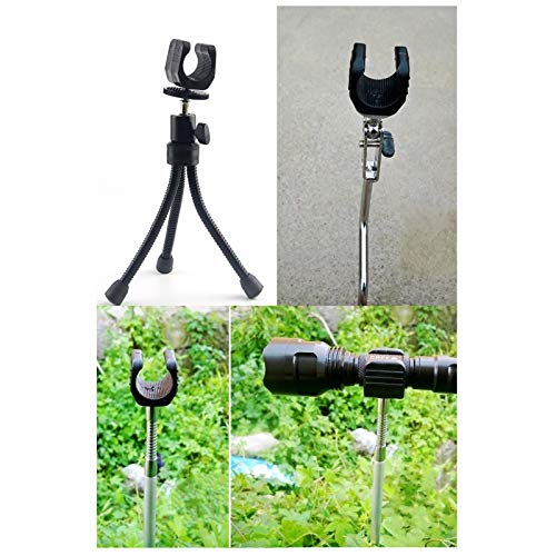 E-outstanding Flashlight Mounting Bracket 2PCS U Shaped Clip Mount Clamp for Tripod Monopod, Bicycle Torch Grip Stand Outdoor Travel Light Lamp Holder