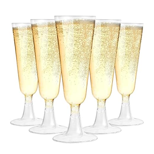 AMFUN Flautas de Champán de Plástico, 30 Piezas Estilo de Transparente Plastico Copas Vino, Flautas de Champán de Plástico Transparente, para Fiestas, Bodas, Cumpleaños,Navidad,Barbacoa