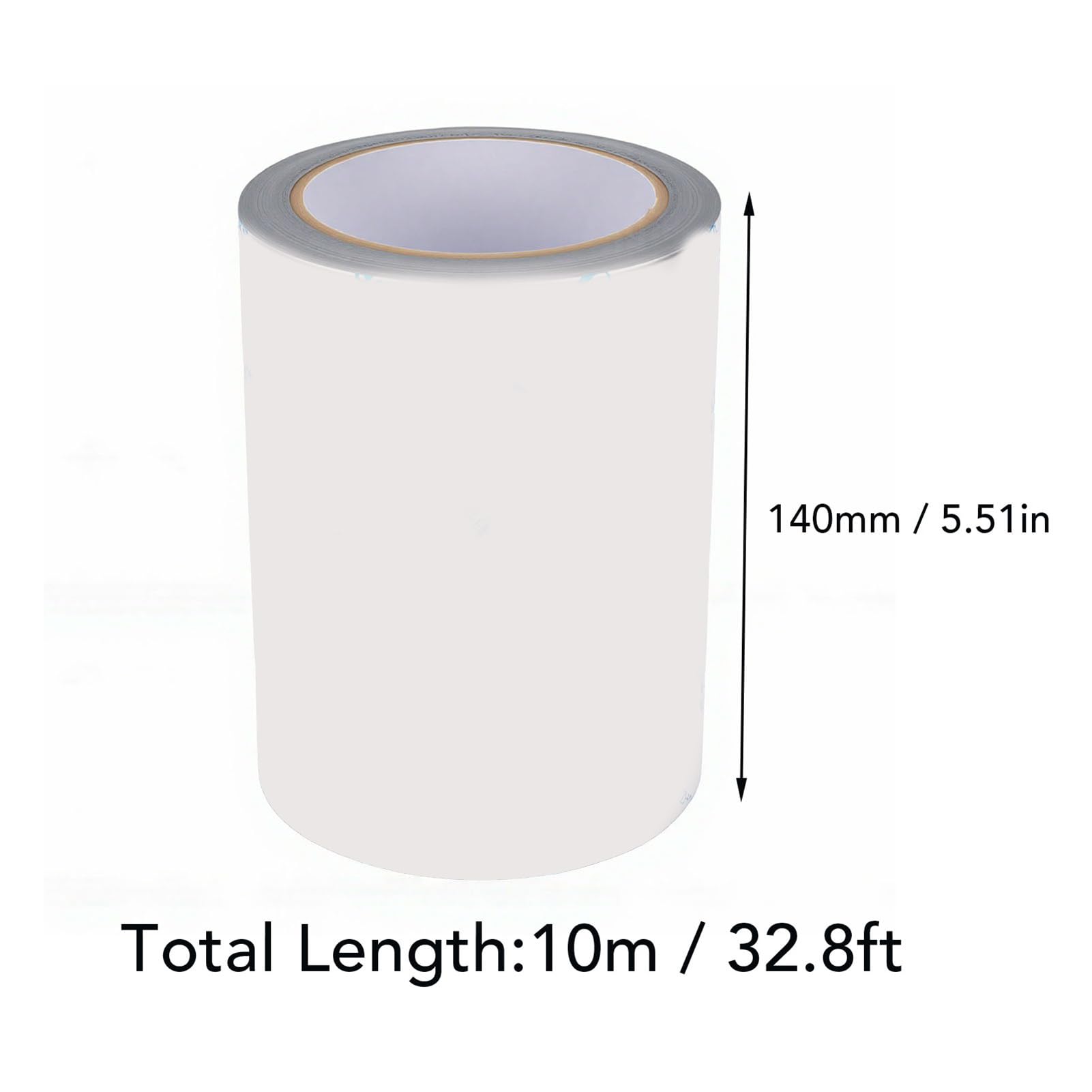 Cinta Antisalpicaduras para Embarcaciones, Cinta Ignífuga de Papel de Aluminio de 140 Mm X 10 M con Adhesivo de Silicona Resistente a Altas temperaturas; Marina