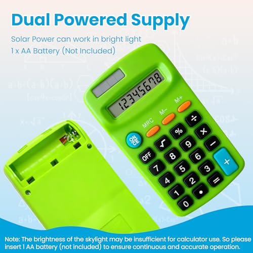 Calculadora mini de 8 dígitos para escritorio con panel solar pequeño pack de 18 4