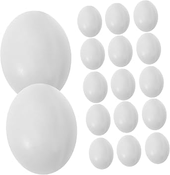 Garneck Simulation Bird Egg Prop for Cockatiel Nesting Boxes 10 Pack