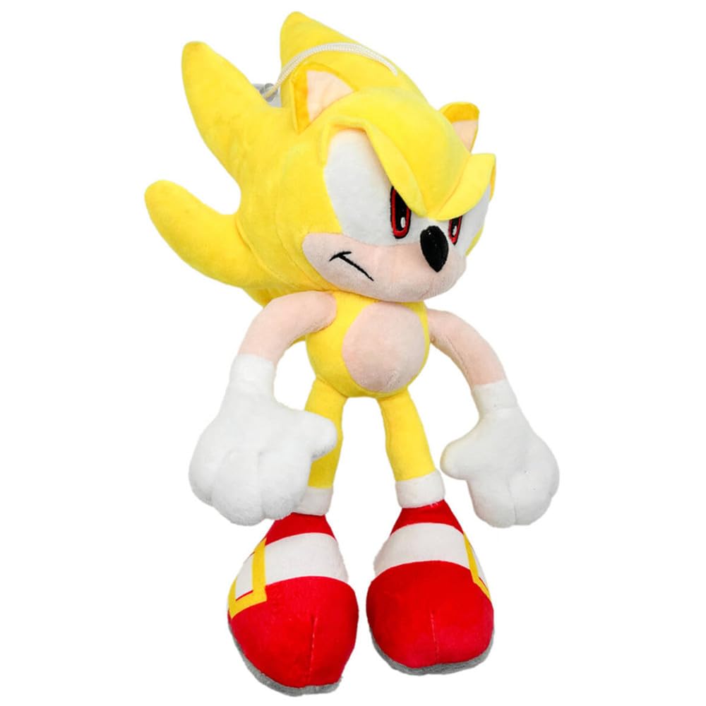 Flomar Sonic Plush Toy, 12'' Tall Knuckles Hedgehog Figures Cotton Soft Stuffed Animals Game Doll Toys for Kids Boys Girls Gift, Movie and Game Fans to Collect