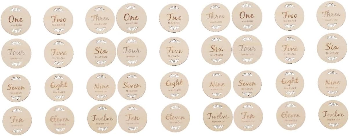 Toyvian 3 Set Adorabili Baby Mile Cards: Mese Intero Mese Di Nascita Compleanno Carte in Legno Indicatore Settimane Per La Crescita Del Bambino Celebrazione 12 Pezzi * 3 – idea regalo inter Toyvian 3 Set Adorabili Baby Mile Cards: Mese Intero Mese Di Nascita Compleanno Carte in Legno Indicatore Settimane Per La Crescita Del Bambino Celebrazione 12 Pezzi * 3 – idea regalo inter