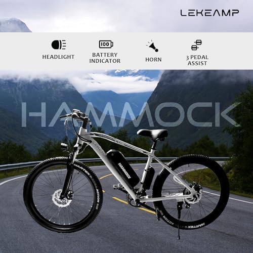Image of Hammock Electric Bike | 26 inch Tyres x 2.40 inch Width | 25 km /h Speed | 250W Motor | Disc Brakes | 5-Level Pedal Assist | 10.4Ah NMC Detachable Battery | Spring Front Suspension | Havells Grey