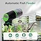 Podazz Automatischer Fischfutterer, Feuchtigkeitsbeständiger 200ml Auto-Futterer für Aquarien. Programmierbare Fütterung, ideal für Urlaub & Wochenende(Grün)