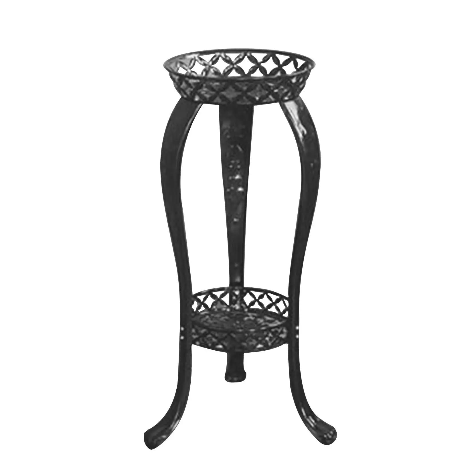 GHHZML Plant Stand Flower Pot Shelf Planter Storage Stand Height 80cm For Bedroom Kitchen Balcony Rack For Indoor(Black)