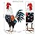 chisheen Metal Rooster Decor,Yard Chicken Decorations,Outdoor Garden Statues, Metal Chicken Sculpture for Backyard Patio Kitchen Decor & Lawn Ornaments