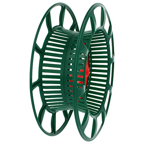 com-four® Kabelaufroller - Kabeltrommel leer aus Kunststoff - Seiltrommel als Organizer für Kabel, Lichterketten, Bänder und Drähte (01 Stück - Aufroller)