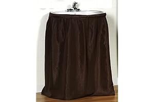 Better Home Self-Adhesive, Water-Repellent Chocolate Brown Sink Skirt