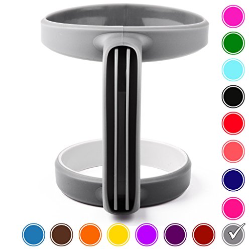 Strata Cups 30 Oz Tumbler Handle - Available For 30 Oz Yeti Tumbler, Ozark Trail Tumbler, Rambler Tumbler- Bfa Free (Gray) #TOP2