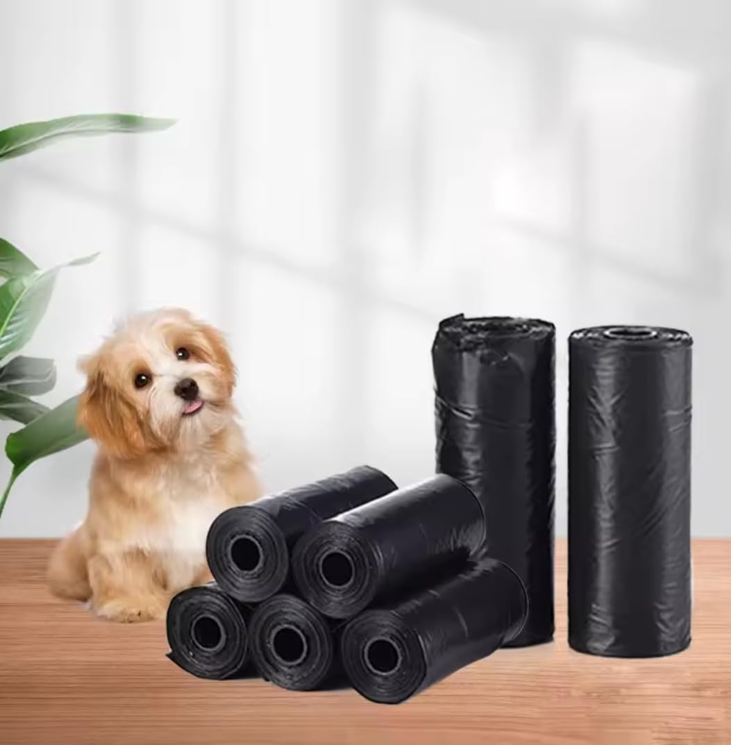 Hampine Strong & Large Dog Poop Bags - 100 Loose Packed with Tie Handles - Box Dispenser