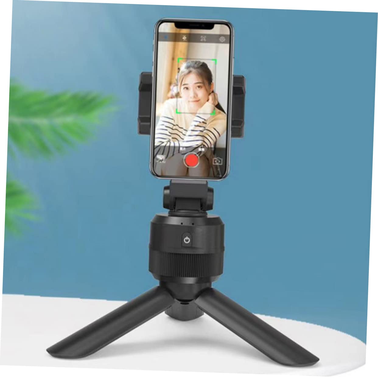 Uonlytech Soporte para Teléfono Inteligente Reconocimiento Facial y Trípode Giratorio Completo en Abs para Video y Seguimiento Automático