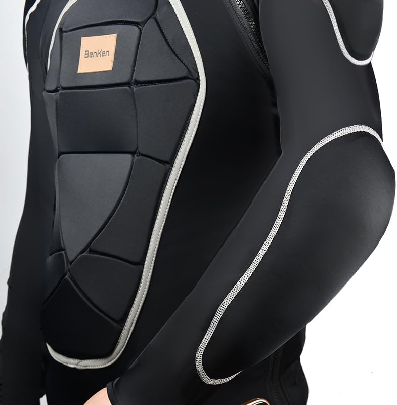 BenKen Men's Women's Professional Anti-Collision Sports Shirts, Motorcycle Jacket with Armor Full Body Armor for Skateboarding Skating Snowboarding Cycling - Image 6
