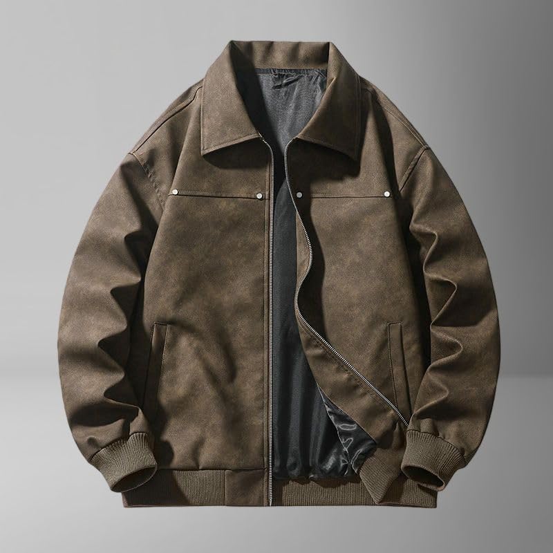 Veste de motard en cuir synthétique souple et confortable - 6