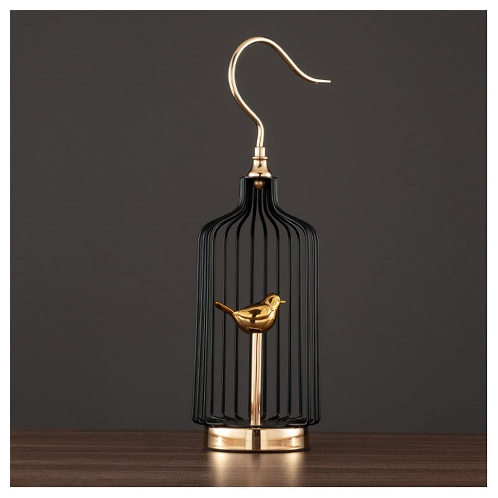 Vogelkäfig Goldener Vogelkäfig Wohnzimmer Dekoration Licht Luxus Kreative Moderne Persönlichkeit Heimstudium, Hotel Design Dekoration Haustierzubehör (Size : M)
