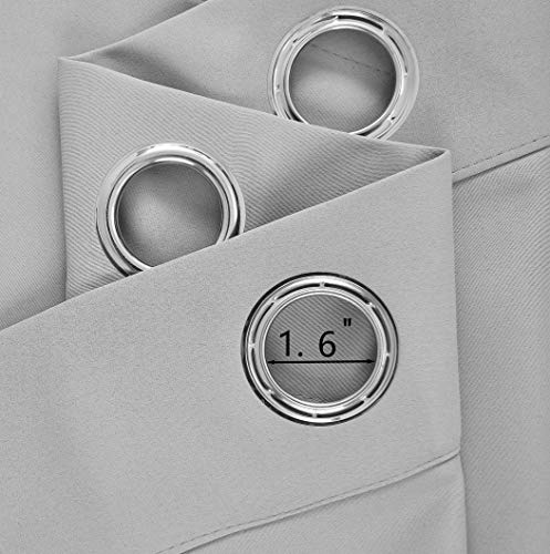 Rain City Light Gray Blackout Valances For Windows Treatment 18 Inch Length Solid Thermal Insulated Grommet Top For Bedroom And Bathroom Curtains Valance For Small Windows 1 Panel 52X18 Inch Grey #TOP4