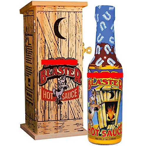 Premium Gourmet Blaster Hot Sauce Bottle With Outhouse Box - Ultimate Habanero Hot Sauce Gift Set - Perfect For Christmas Gifts For Spicy Food Lovers - Try If You Dare! #TOP3