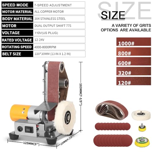 SI FANG 7-Speed Mini Belt Sander