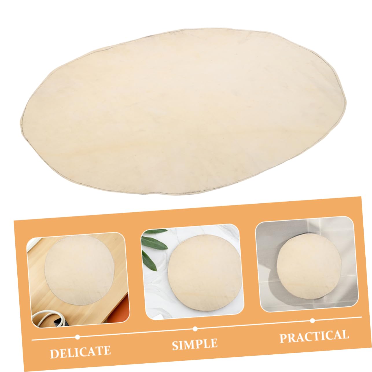 ibasenice Peau De ChèVre Pour Djembé 50Cm Remplacement De Peau Tambour En Cuir ChèVre Beige Pour RéParation Et Entretien Des DjembéS Et Bongos