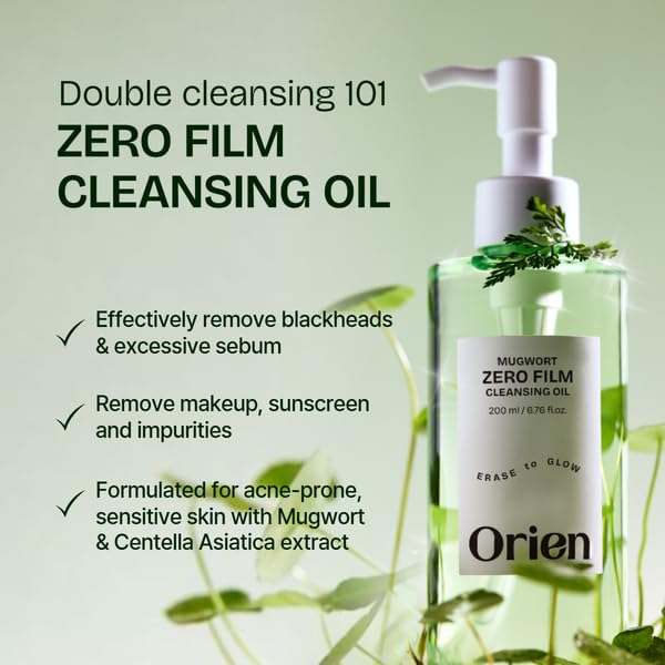 Mugwort Zero Film Cleansing Oil 6.76 fl.oz. 200ml ㅣDaily Makeup Blackhead Removal No pore clogging Korean skincare double cleansing image 3 of 7 B0F9YPY1L4