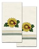 Tobin T212940 Stamped Kitchen Towel for Embroidery, Sunflower
