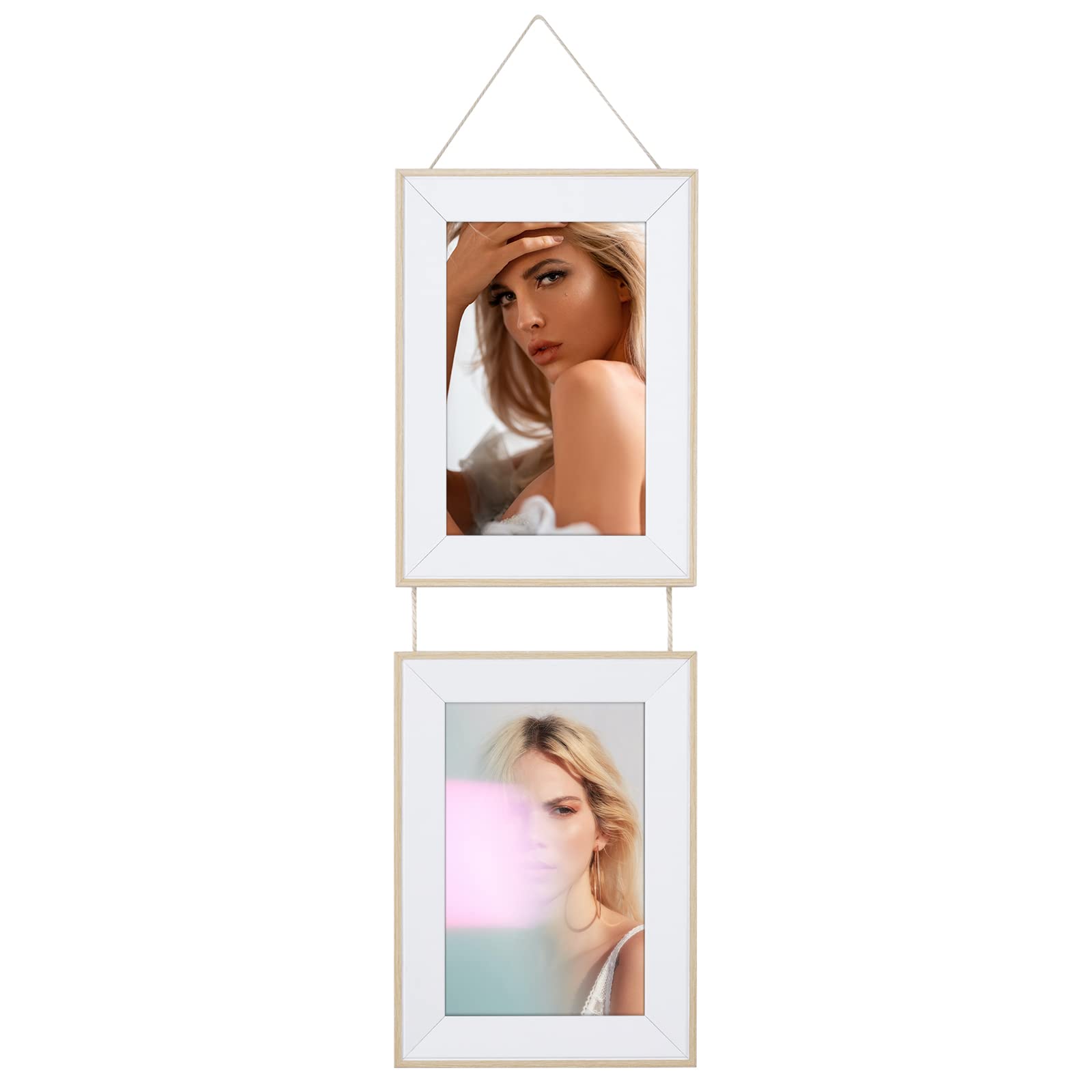 Buy SineRise Double Hanging Photo Frames 4x6 Display picture of Portrait Family Multi Picture