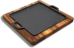 Brasa Store, Tábua De Churrasco e Porção Quadrada Com Chapa de Ferro Fundido