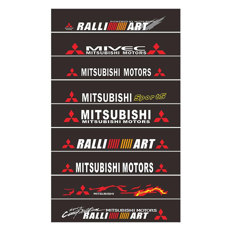 Frontscheiben Aufkleber Für Mitsubishi - Sonnenschutz Streifen Für Colt, Lancer, ASX, Outlander