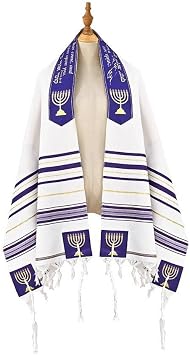 Tallit Prayer Shawl, Traditional Messianic Tallit Prayer Shawl, Jewish Israel Prayer Shawl Scarf for Men Women
