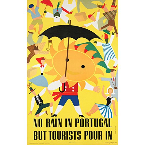 Affiche poster Portugal vintage 91x146cm pour salon rétro