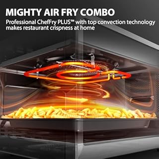 TOSHIBA ML2-STC13SAIT(SS) Air Fryer Combo Countertop Microwave Ovenwith 2.4-Inch Color Screen, Origin Inverter Technology, Smart Sensor, Compatible with Alexa, 1100W, 1.3 Cu.Ft, Silver
