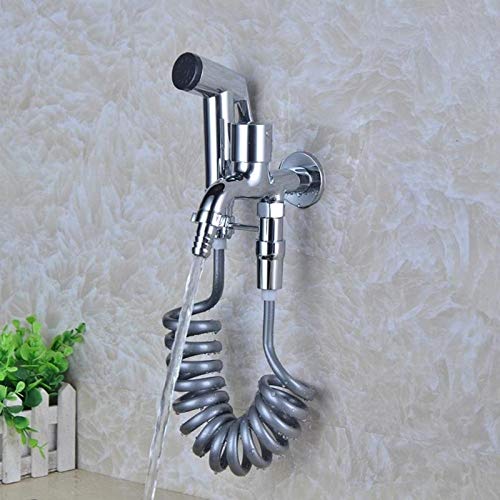 Manguera de ducha de repuesto universal, manguera de PVC flexible de 200 cm, conector de acero inoxidable, diseño de resorte para una fácil instalación