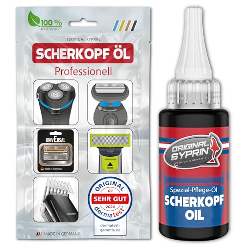 Original Syprin Scherkopf Öl für Haarschneidemaschinen Haarschneider Rasierer Trimmer I Scherkopföl Friseurbedarf Schermaschinenöl Feinmechanik Öl