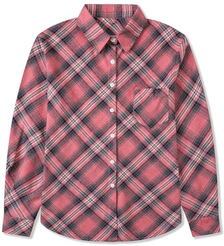 Image of SANGTREE Long Sleeved Flannel Shirt Button Down Plaid Shirts